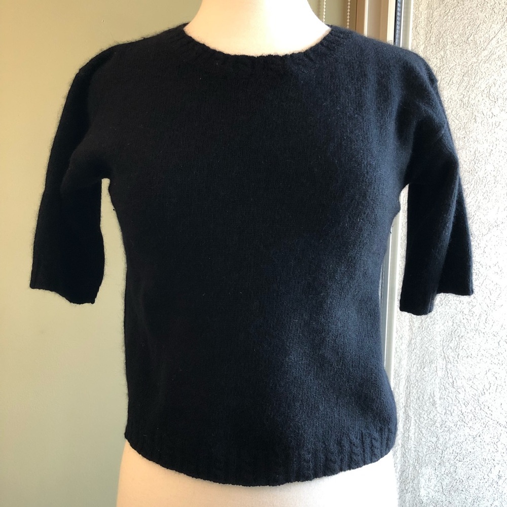 Vintage Chaus M lambswool/angora short sweater
